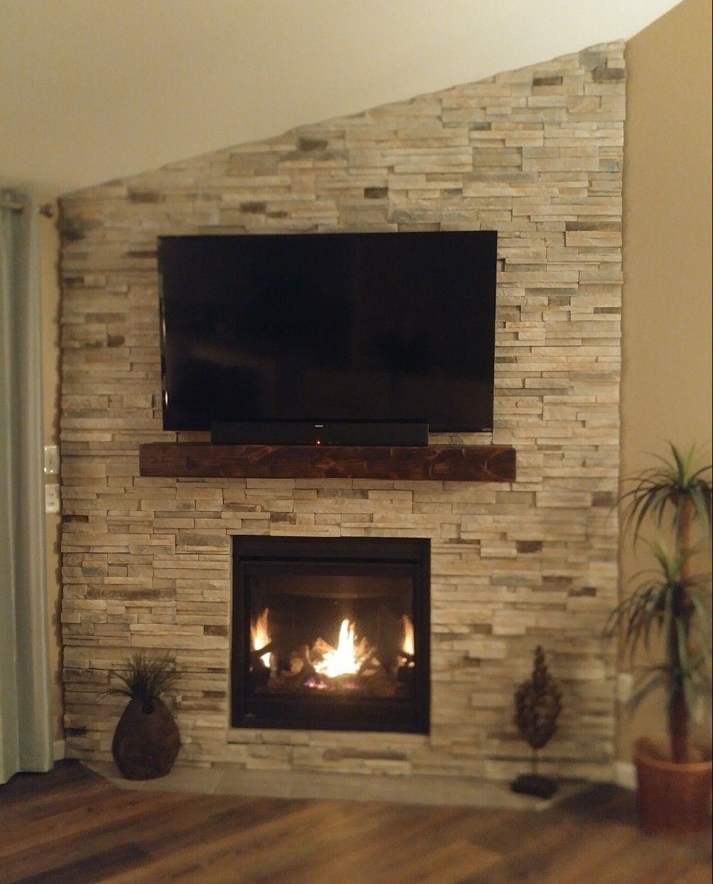 Wall Mounted Natural Gas Fireplace Lovely Corner Fireplace Remodel Makeover with Tv Mounted Above