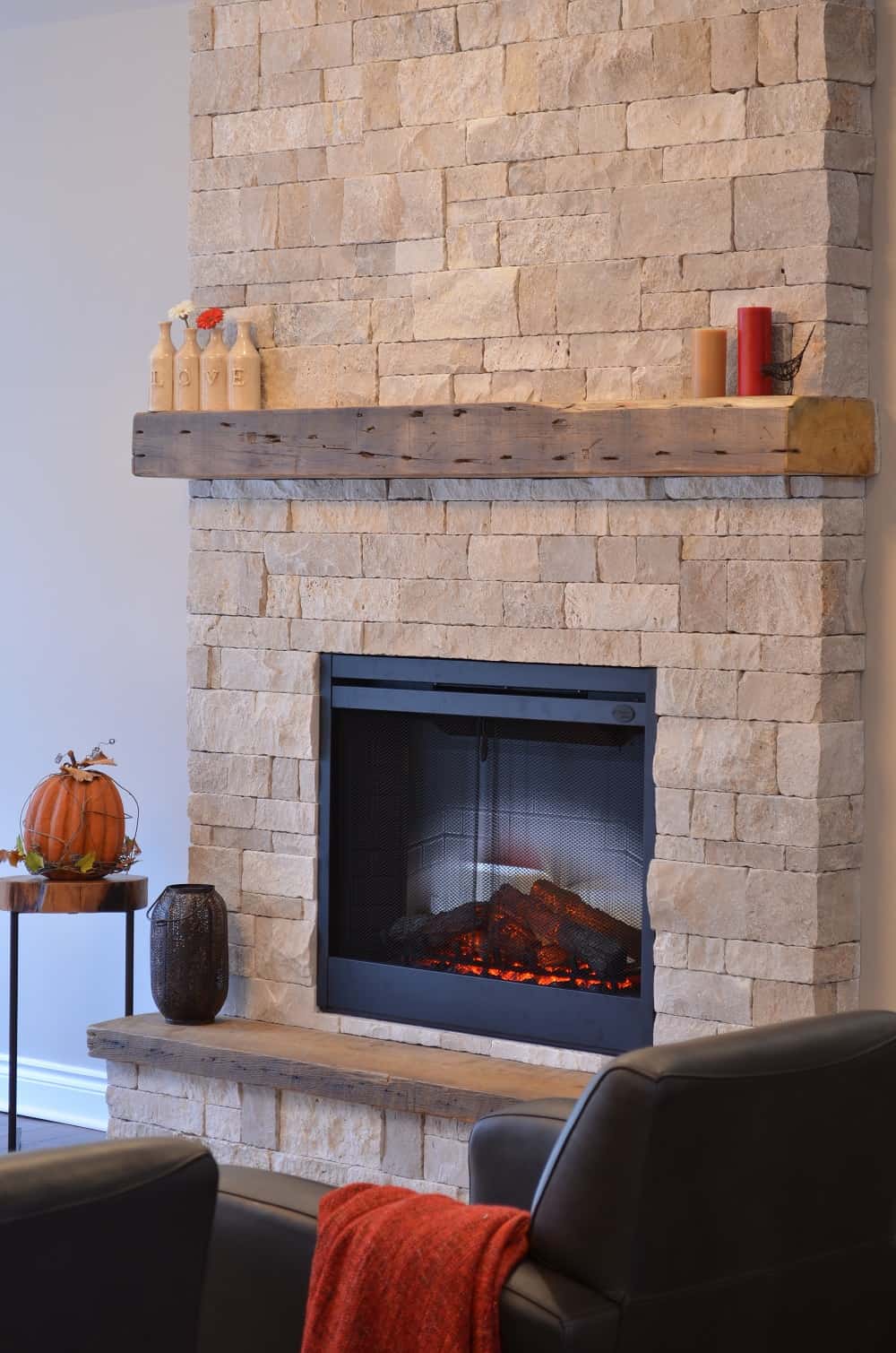 How to convert a gas fireplace to electric AFTER Queensville fireplace