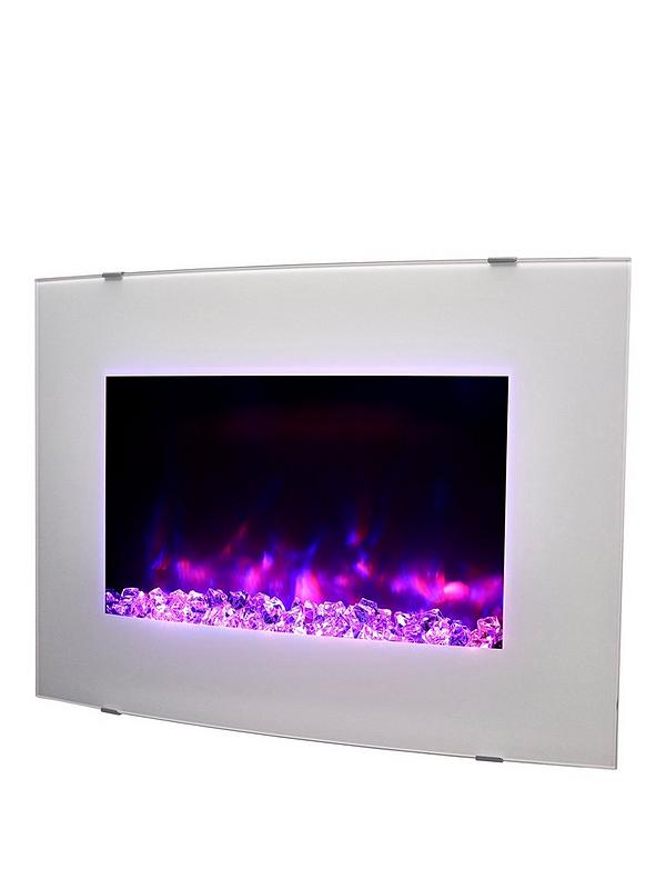 Wall Mounted Natural Gas Fireplace New Swan Curved Wall Mounted Electric Fire White Pebble