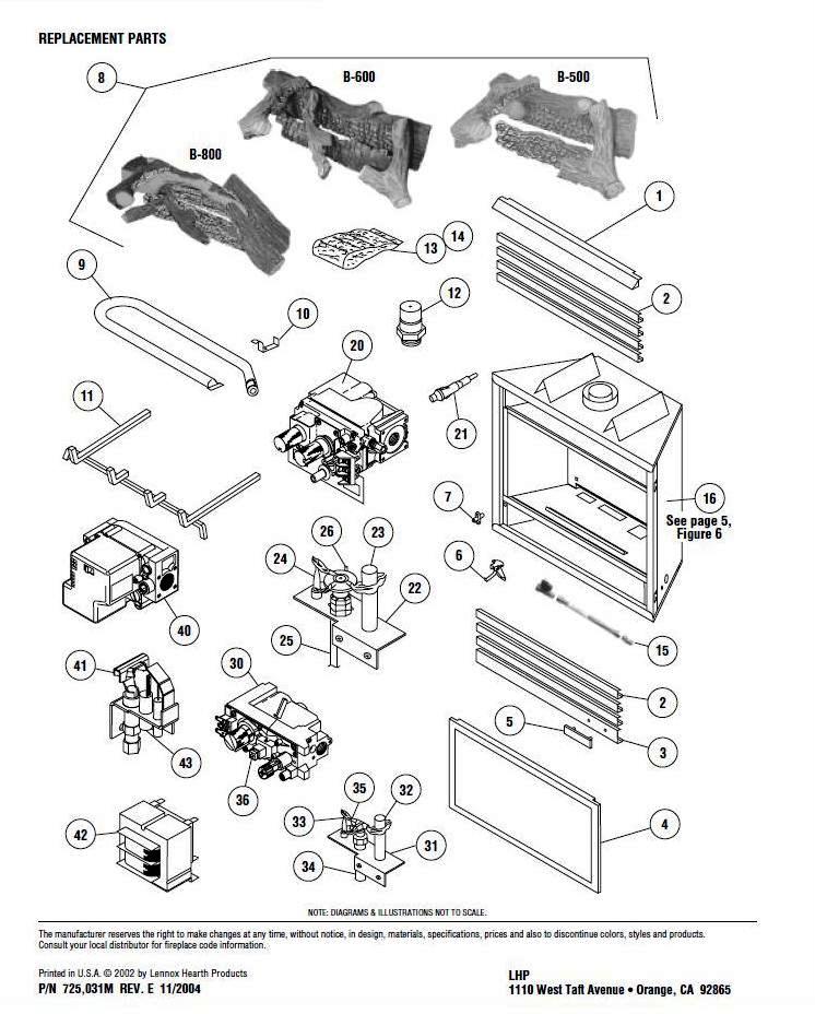 Wall Mounted Natural Gas Fireplace Unique A Plus Inc Superior B500 Replacement Parts &amp; Accessories