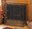 Wayfair Fireplace Screen Unique Black Iron Scrollwork Folding 3 Panel Hearth Mesh Fire