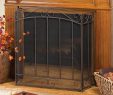 Wayfair Fireplace Screen Unique Black Iron Scrollwork Folding 3 Panel Hearth Mesh Fire